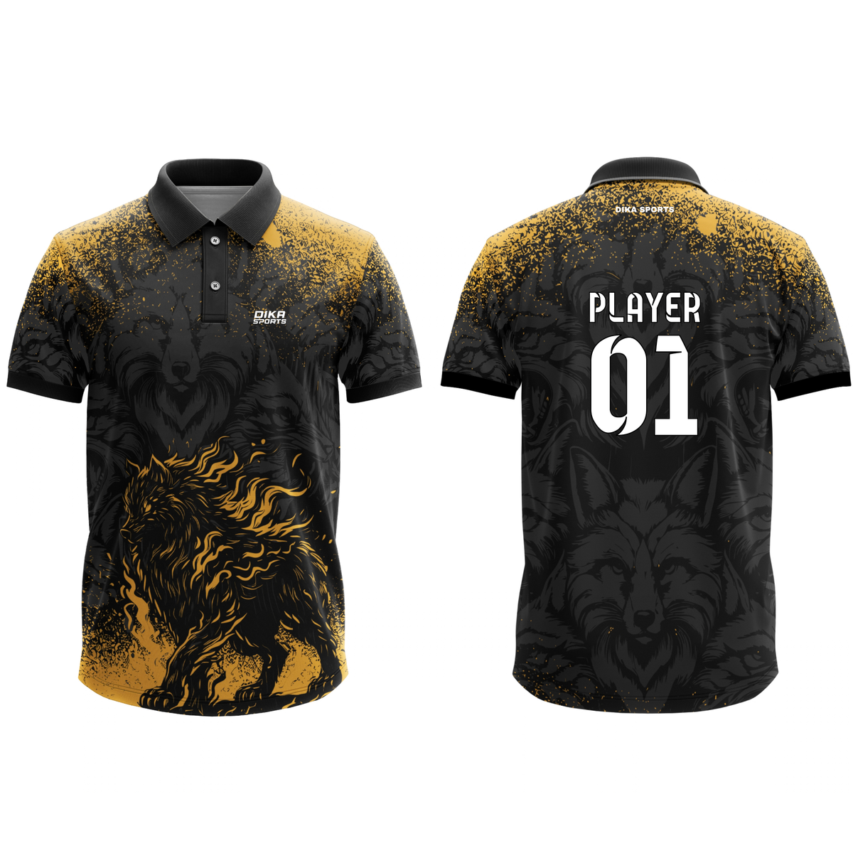 Dika Sports Personalized Sportswear | Custom Cricket Jersey with Name Number Logo | Breathable Cricket Jersey for Adults