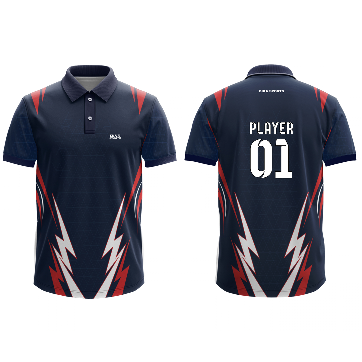Dika Sports Custom Jersey Wholesale | Team Cricket Jersey | Cricket T-Shirt Bulk | Cricket Jersey with Collar | Quick Dry