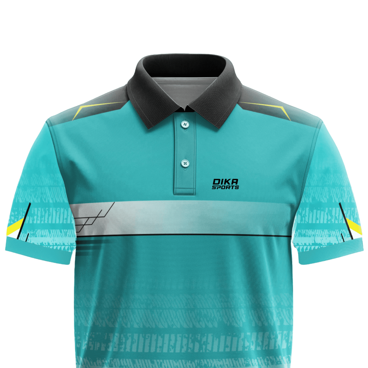 DIKA SPORTS Men's Cricket Sportswear Jersey, Polo Collar T-Shirt with Moisture Wicking and Quick Dry Technology