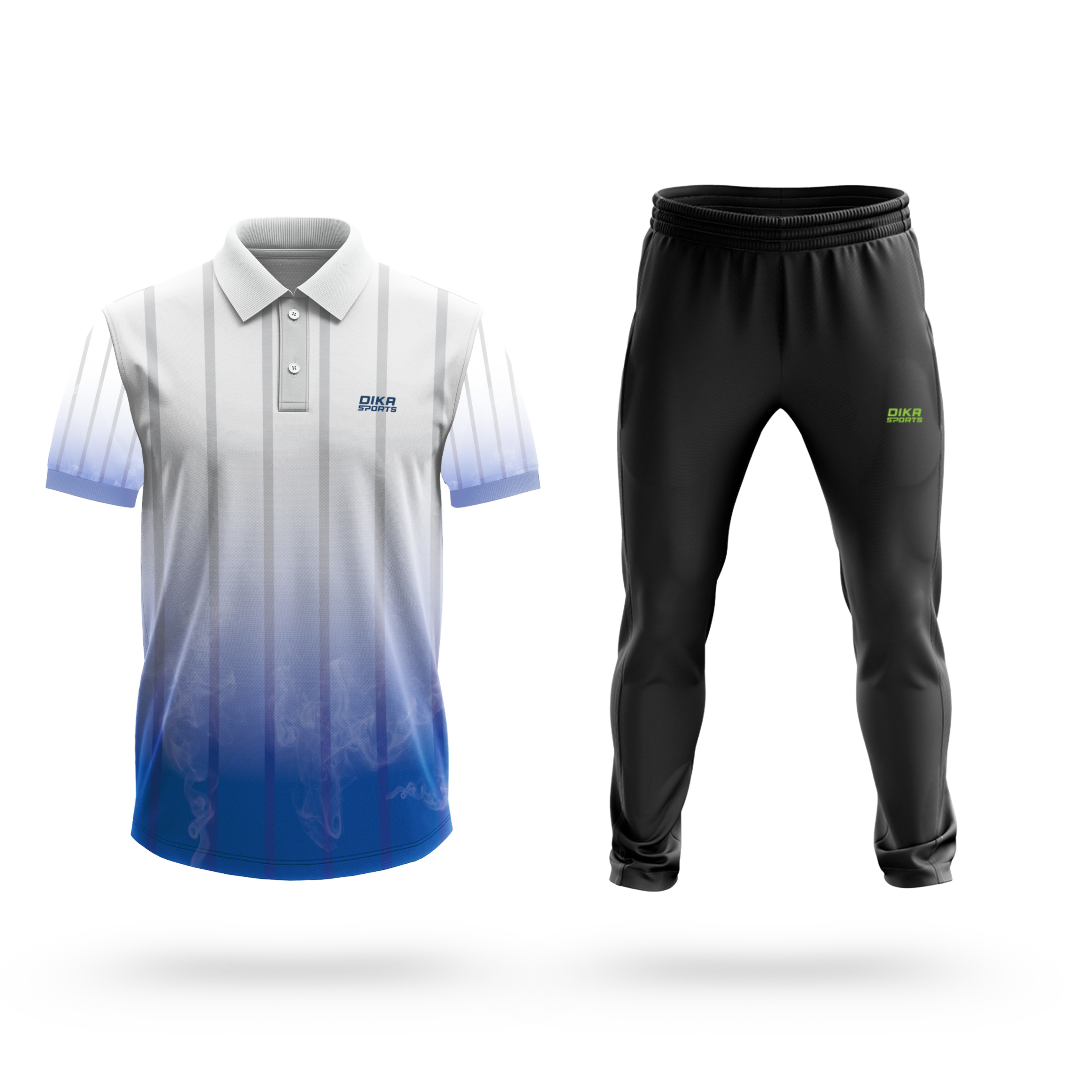 Dika Sports Custom replica jersey Cricket t-shirt set t shirt sports for men yonex t shirts athletic track pants - Pack of 2