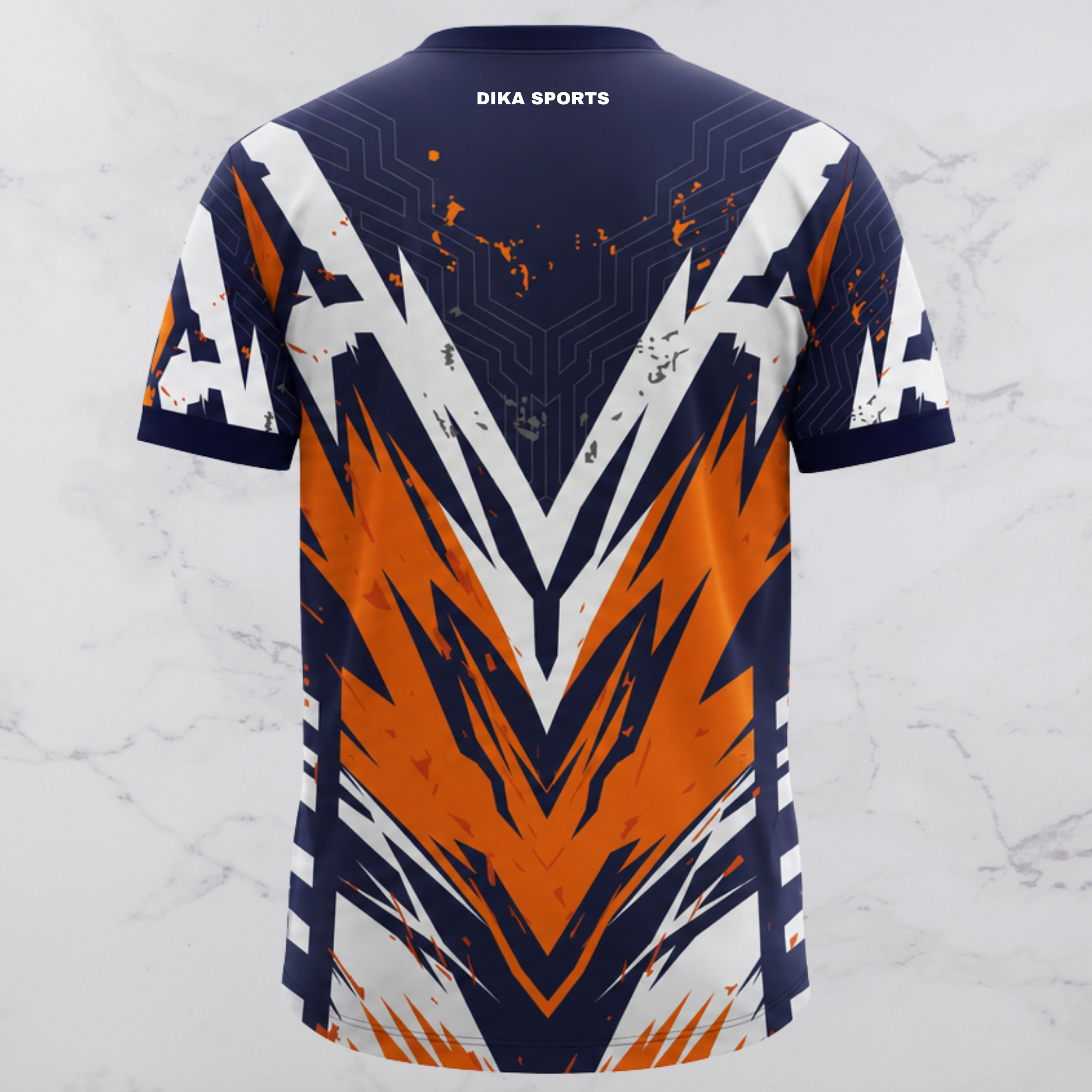 Dika Sports Team Cricket Jersey Round Neck Breathable Short Sleeve Cricket T-Shirt for Adults