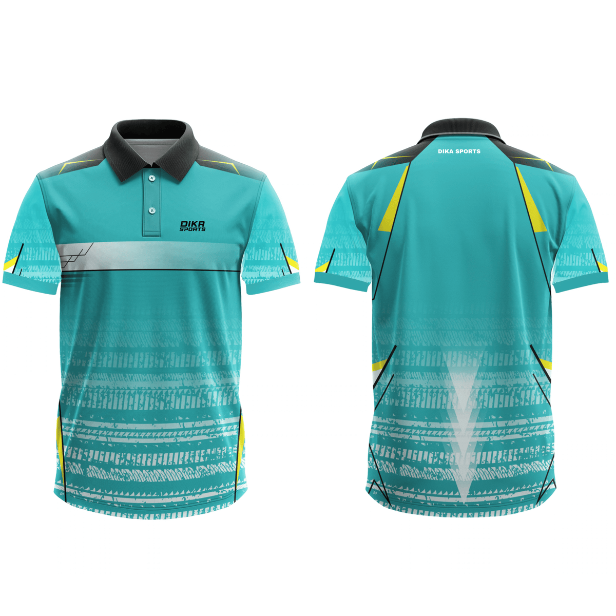 DIKA SPORTS Men's Cricket Sportswear Jersey, Polo Collar T-Shirt with Moisture Wicking and Quick Dry Technology