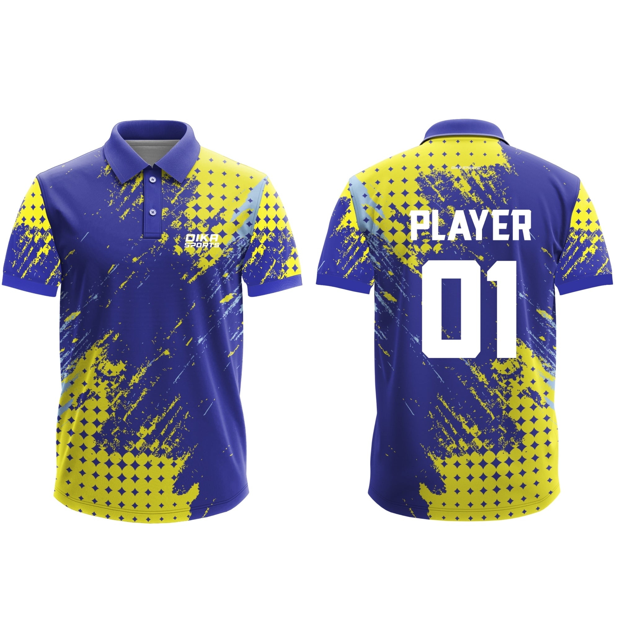 Dika Sports Name and Number Jersey Custom Cricket & Soccer Jerseys for Teams