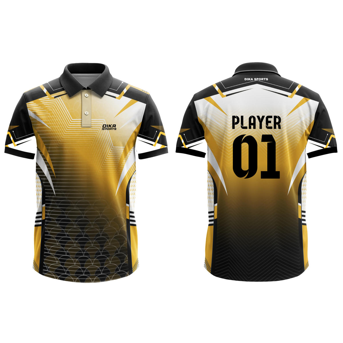 Dika Sports Custom Cricket Jersey Large Size | Name Number Logo Personalization | Breathable Cricket Jersey for Men
