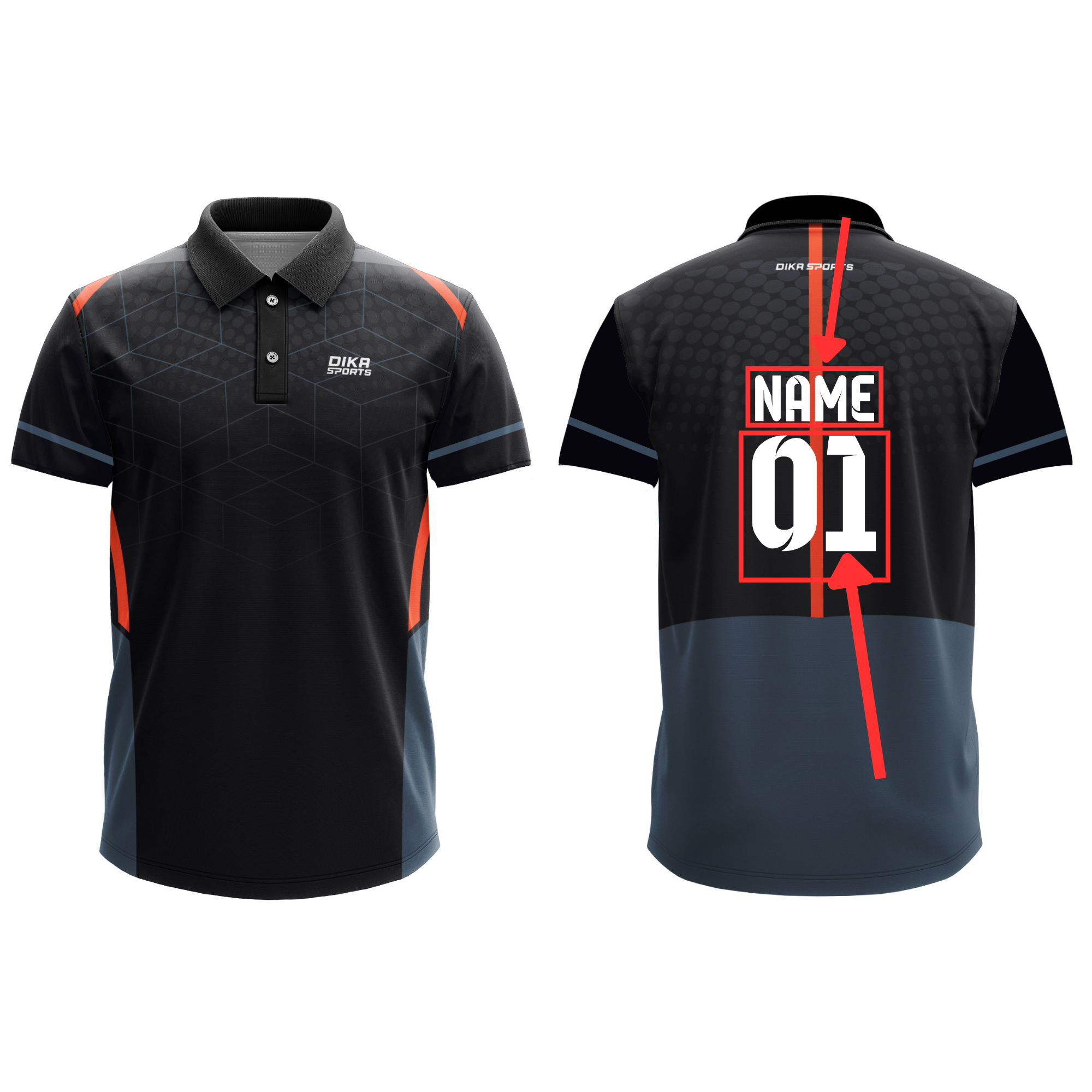 Cricket Jersey for Fans - Custom Name and Number