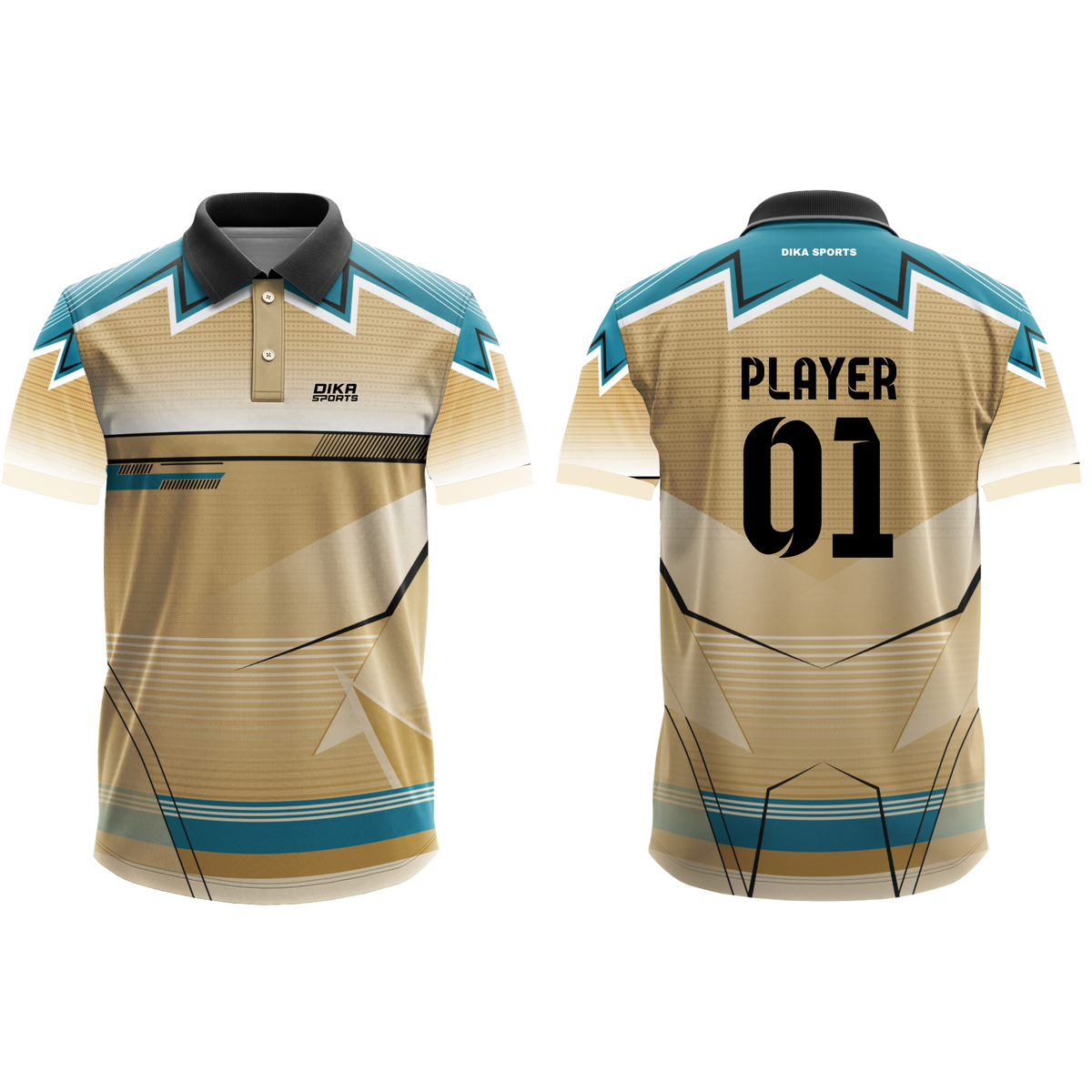 Dika Sports Custom Team Jersey | Personalized Cricket Jersey with Name Number Logo | Breathable Sports Jersey for Men & Kids
