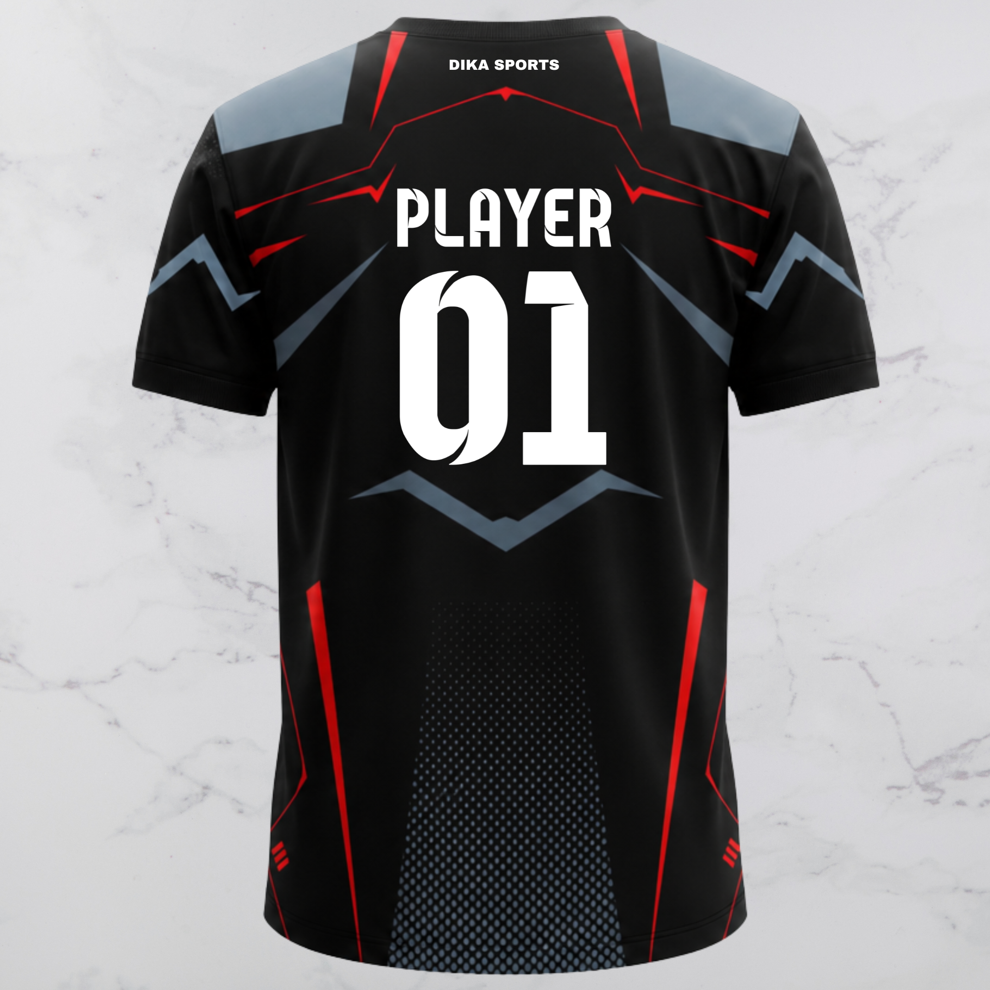 DIKA SPORTS Personalized Round Neck Cricket Jersey | Custom Cricket Jersey with Name, Number & Logo | Team Jersey for Men & Kids