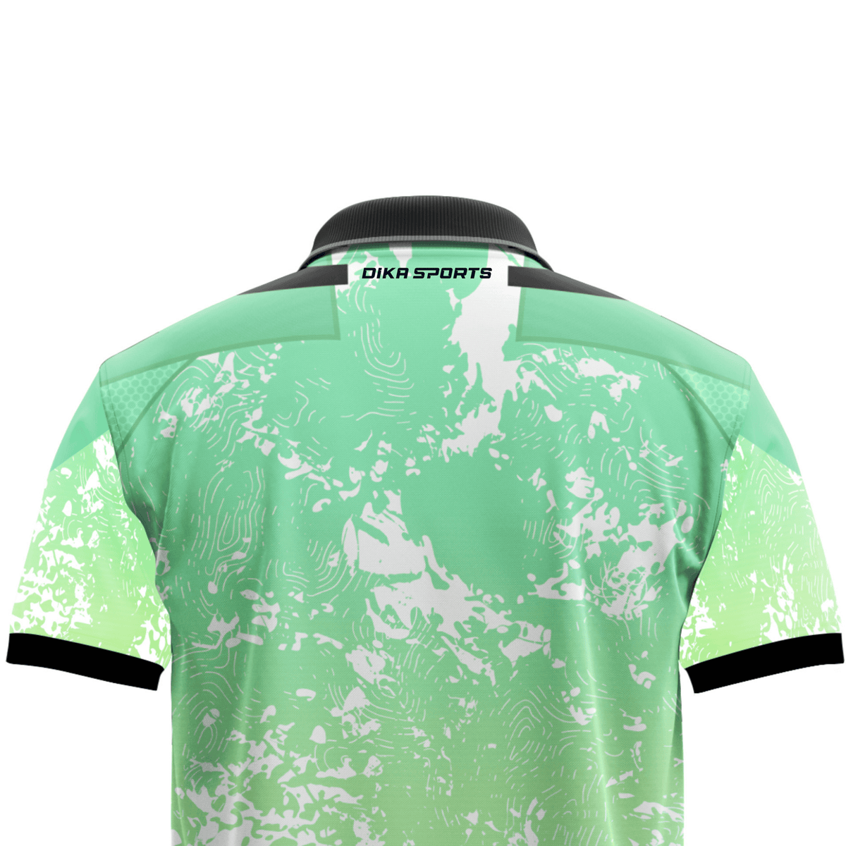 DIKA SPORTS Premium Printed Cricket Polo Jersey – Men's No Name Sports T-Shirt Attaractive Sportswear