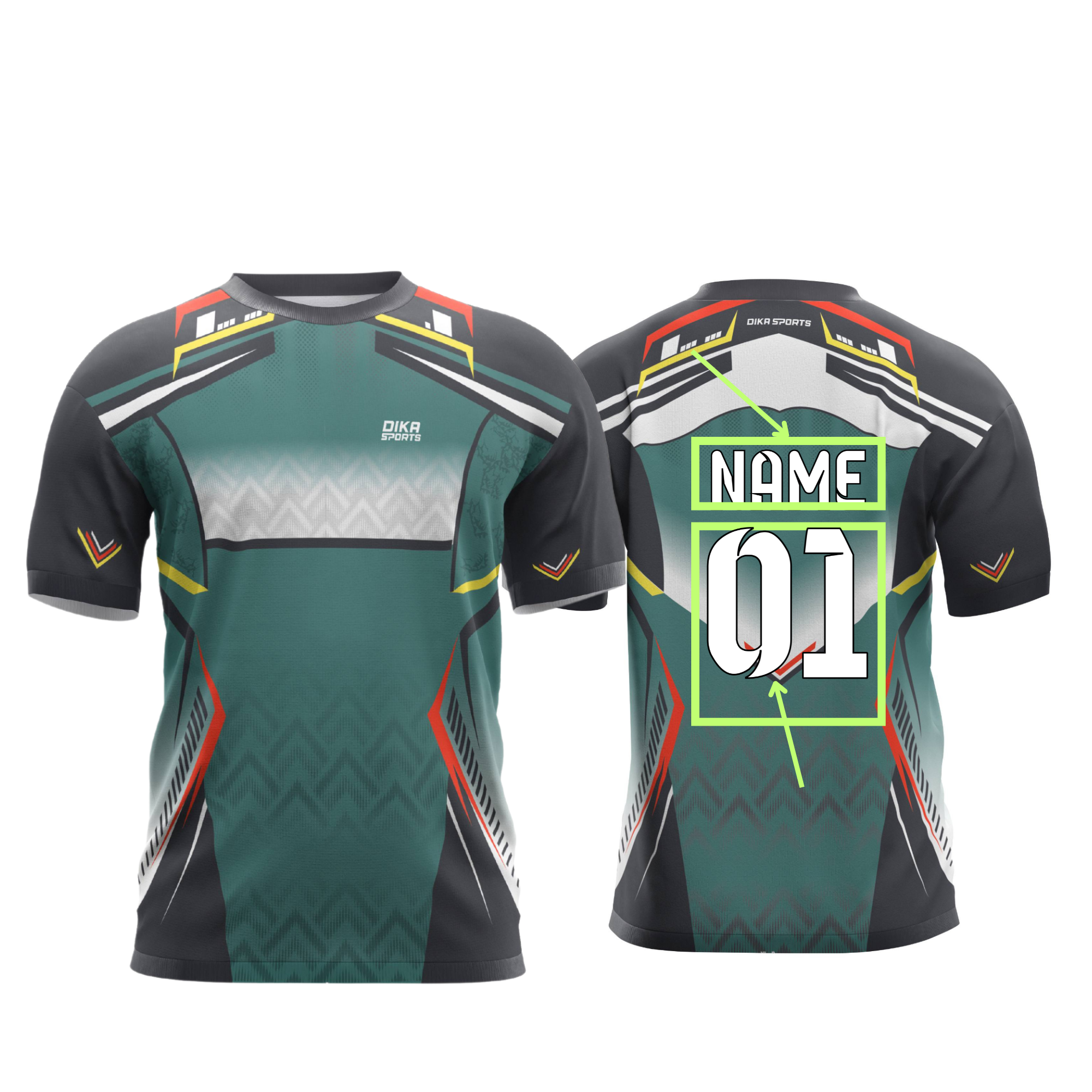 Cricket custom jersey with name and number for boys