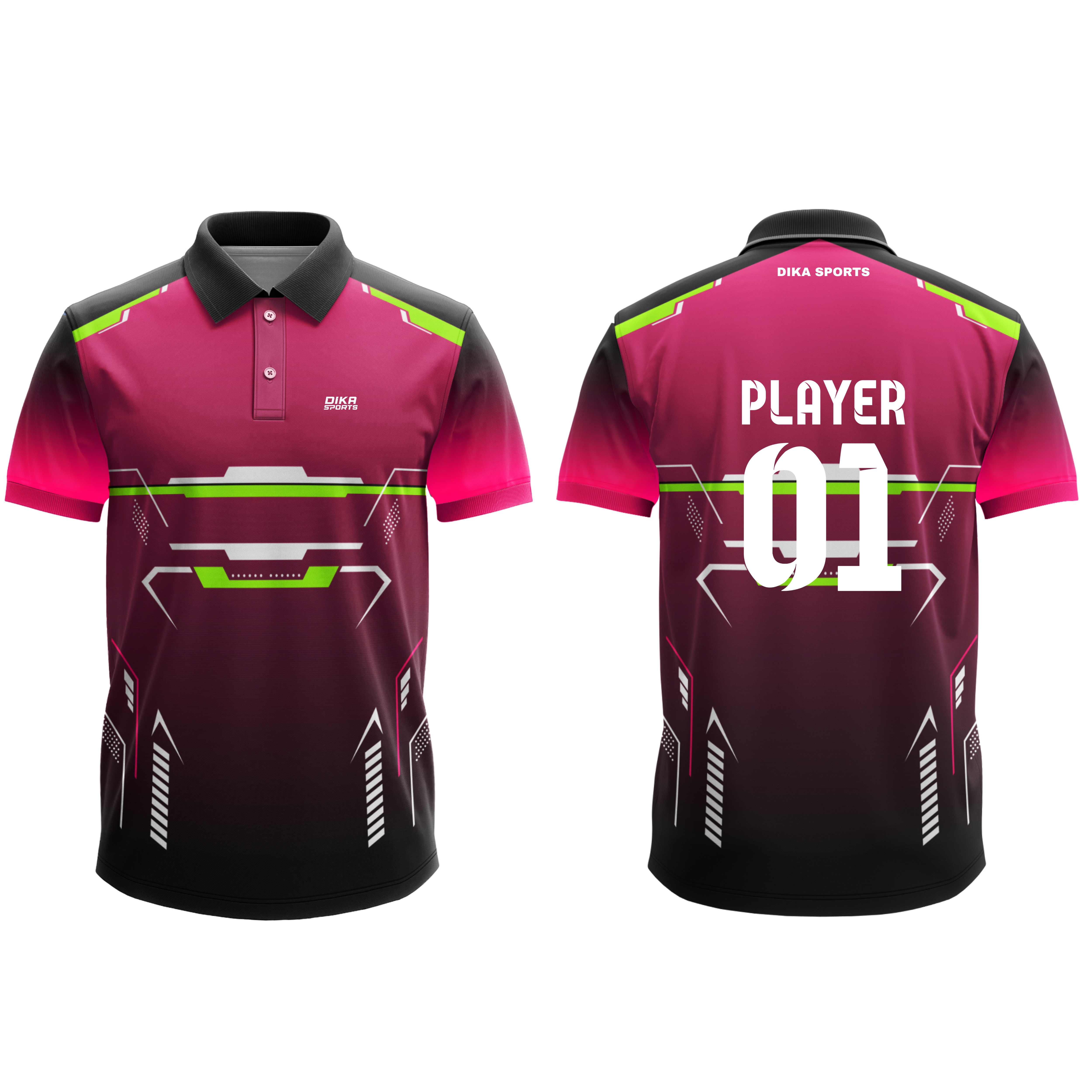 Cricket jersey with collar 31
