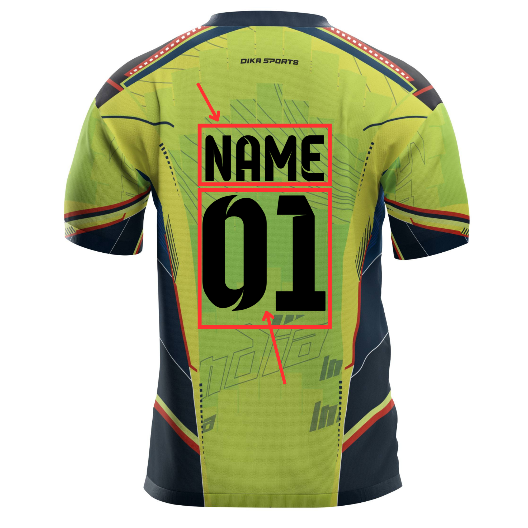 Cricket jersey with name and fit for adults