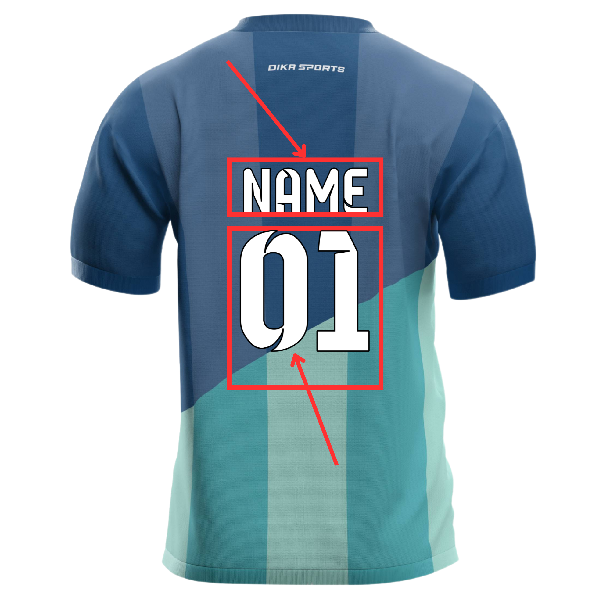 Cricket jersey with number and name for adults