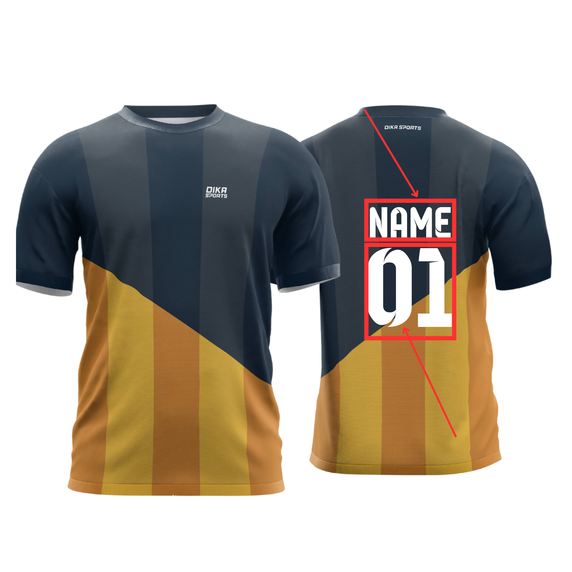 Custom name and logo jersey in all sizes