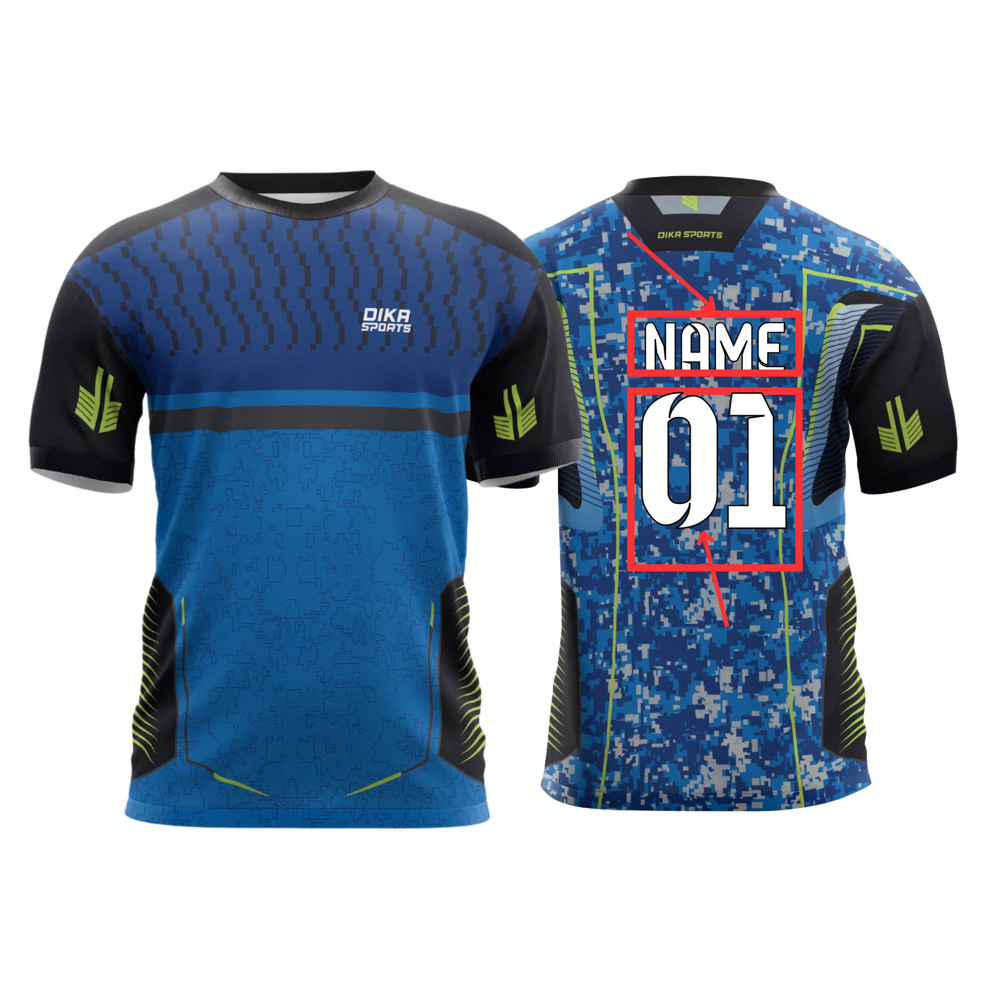 Custom team jersey online with sizes 