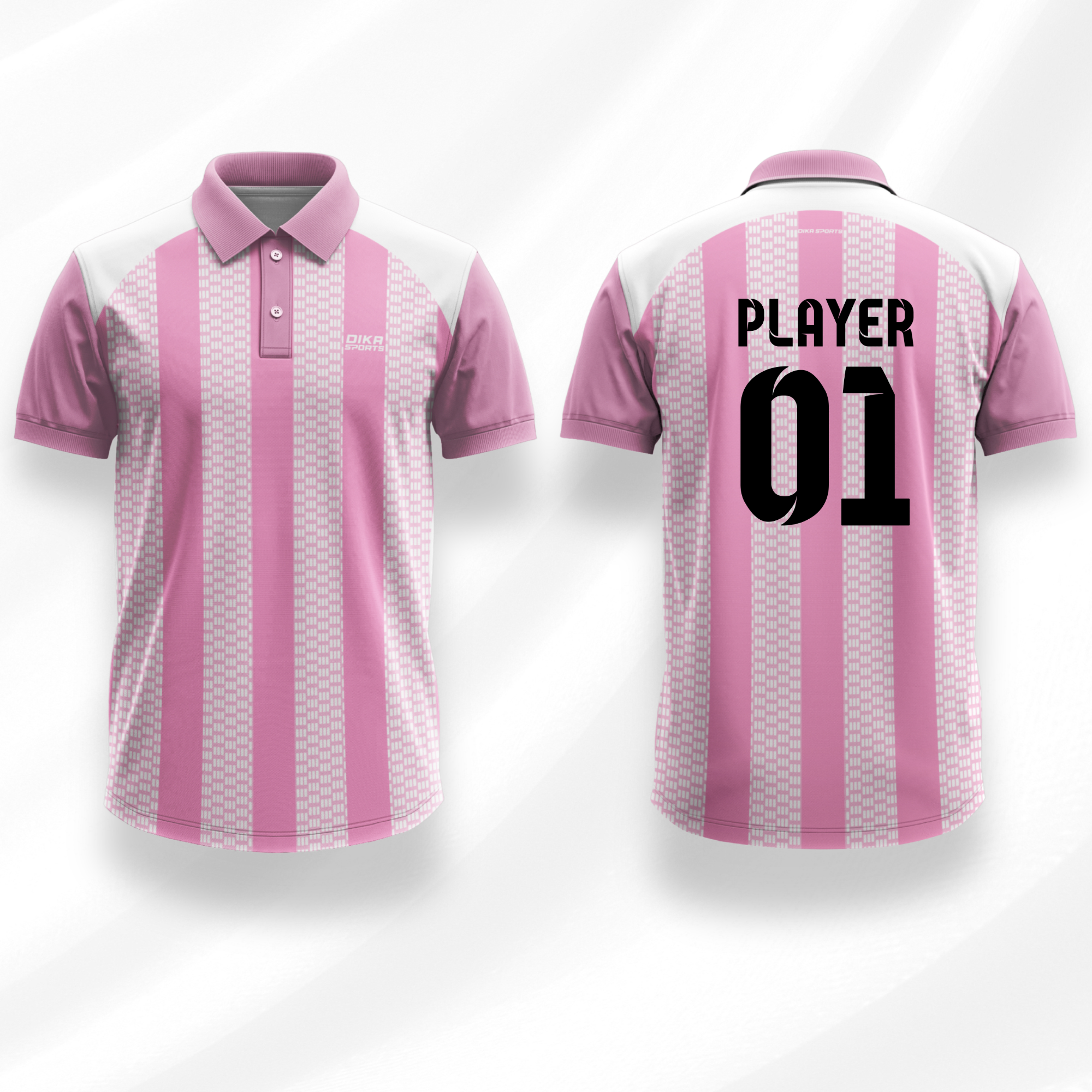 Dika Sports t20 world cup 2026 latest India Cricket jersey Pink Cricket t-shirt with collar