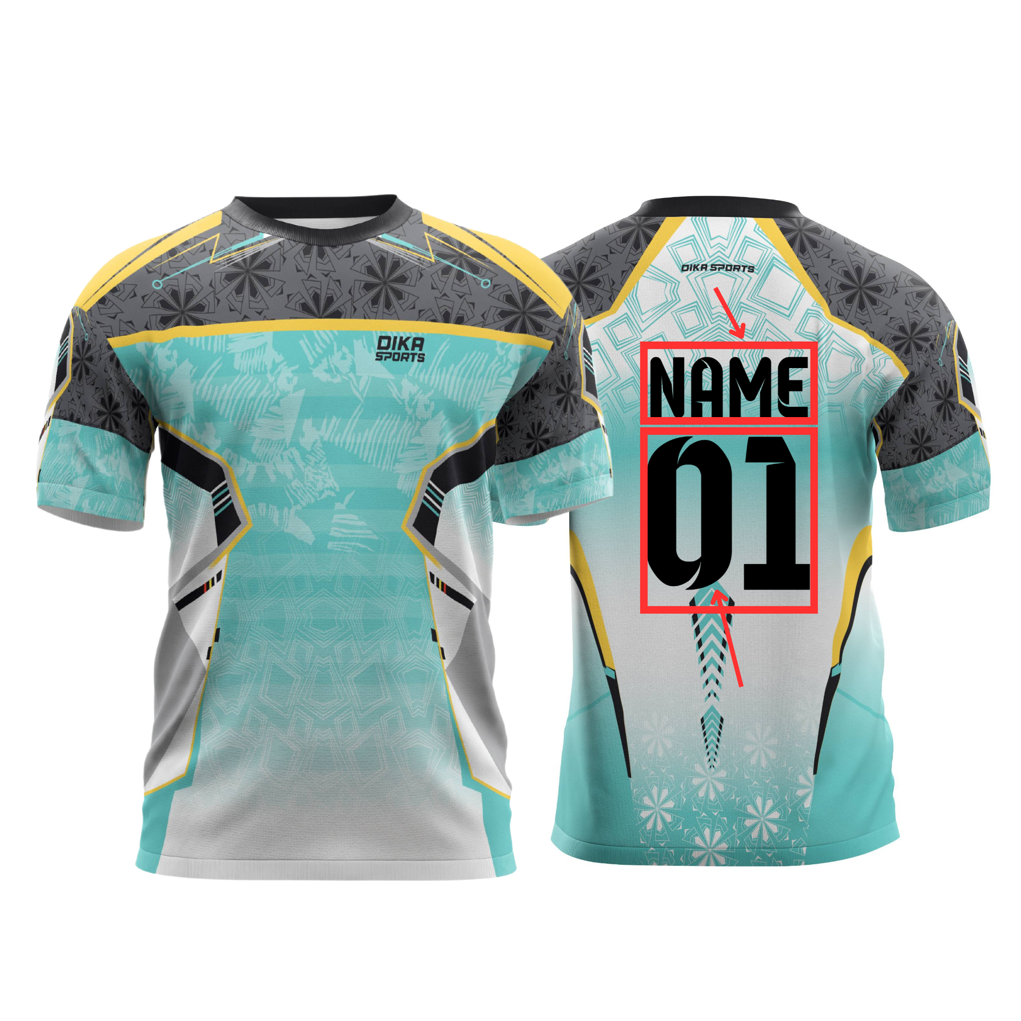 Custom Cricket Jersey Set Name Number for Teams – DIKA SPORTS - Main Image