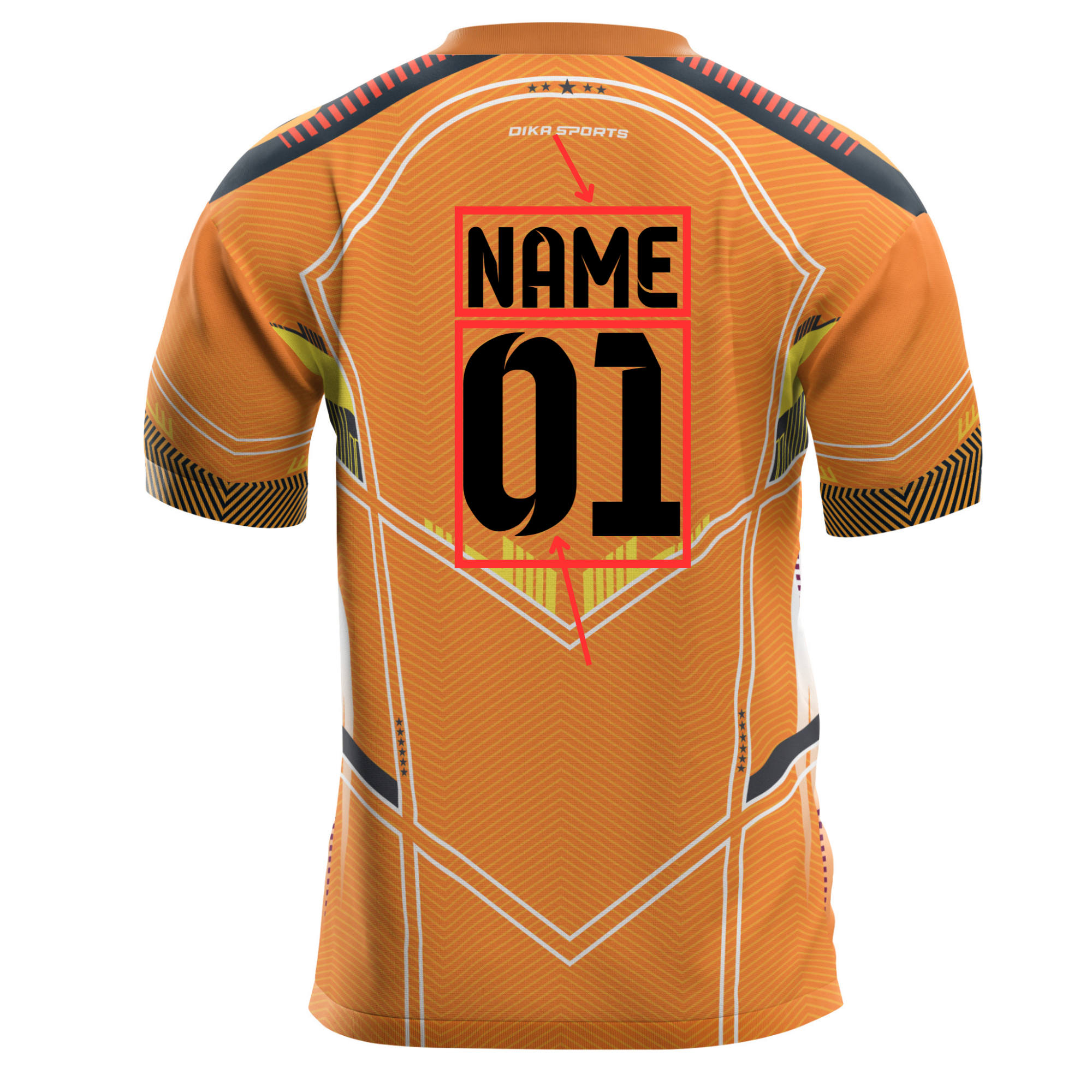 Name and number jersey perfect for tournaments