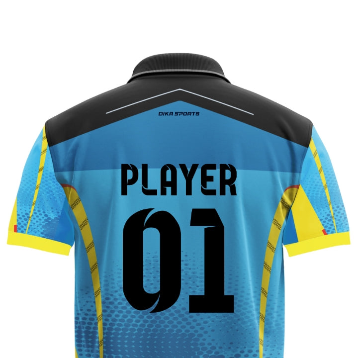 customized blue cricket jersey for men 30